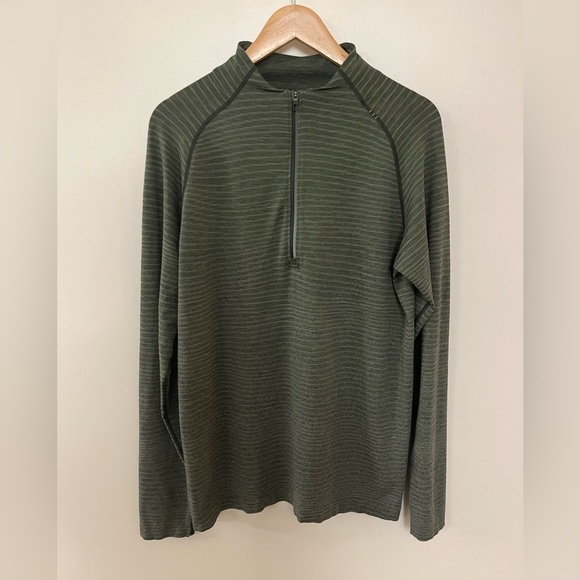 Lululemon Mens Metal Vent Tech 1/2 Zip 2.0 Wave Fade Rosemary Green/Spruce L - Picture 6 of 15